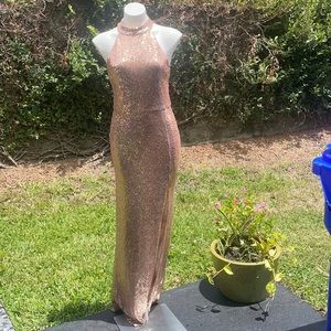 Rose gold sequence dress